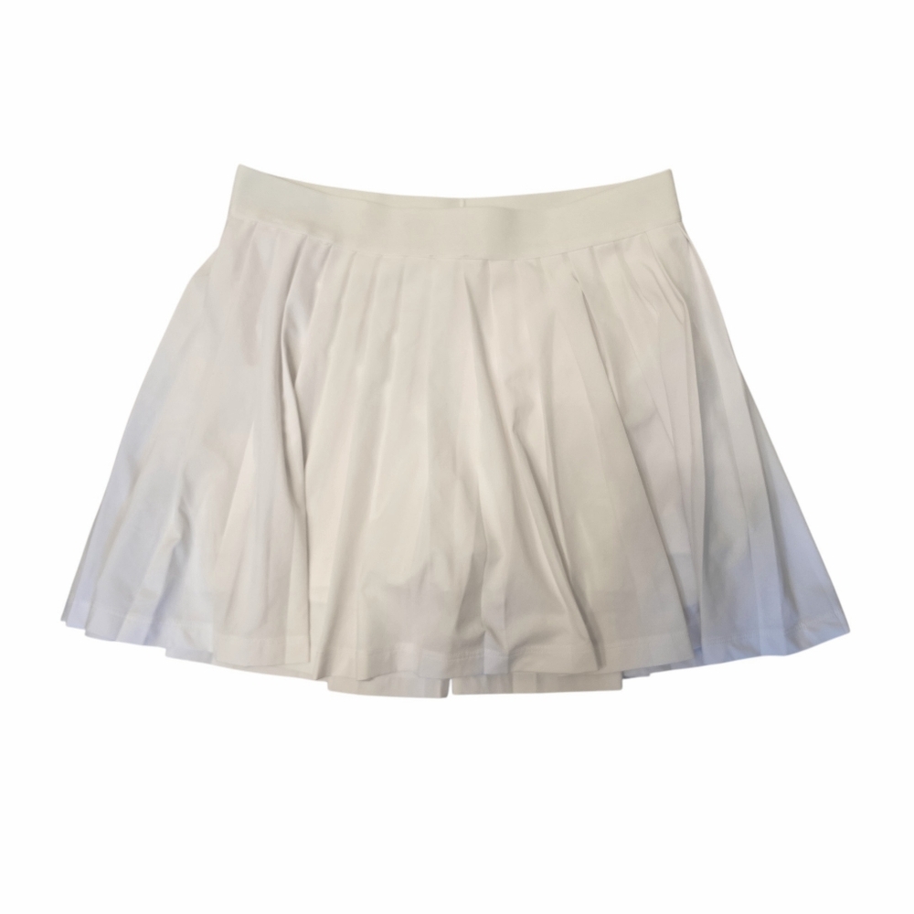 Athleta Girls White Perfect Pleat Mesh Mini Skort